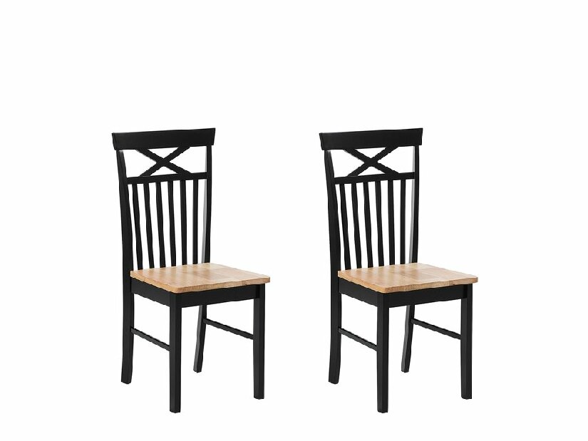 Set 2 buc. scaune pentru sufragerie Howton (negru)