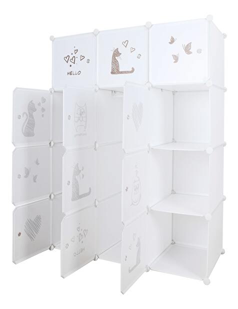 Dulap modular pentru copii Atlas (alb + maro) *resigilate