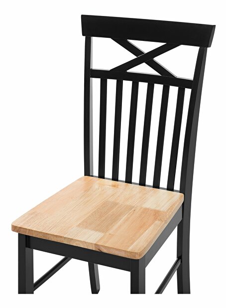 Set 2 buc. scaune pentru sufragerie Howton (negru)