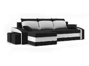 Colțar Hinata (negru + alb) (cu taburete) (S)
