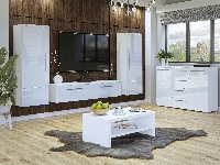 Mobilier living Alyce Typ 09 (alb ultra lucios)