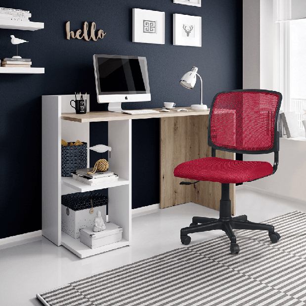 Scaun de birou Remi (roșu + negru)