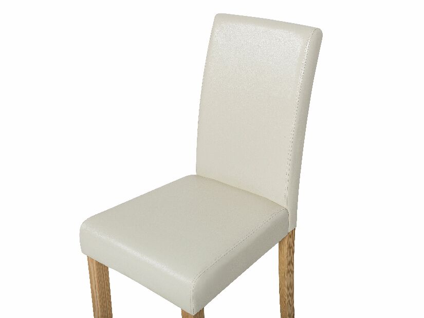Set 2 buc. scaune pentru sufragerie BORWAY (piele) (bej)