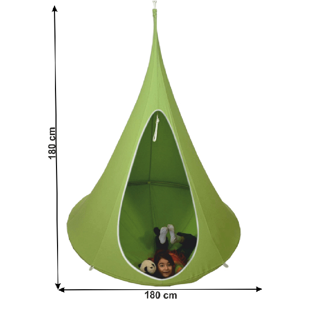 Fotoliu balansoar suspendat 180x180 Klarina (verde)
