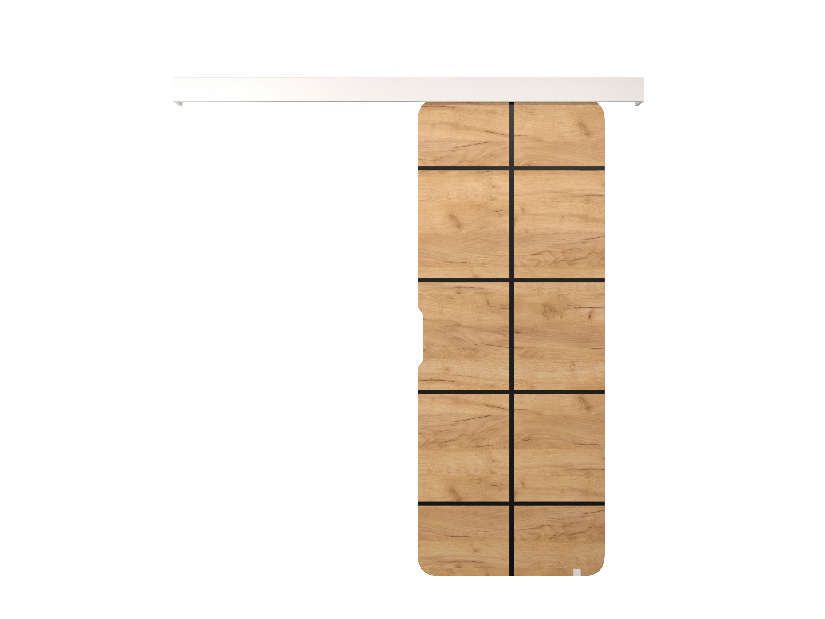 Uși culisante Oneil III (Stejar craft auriu + alb mat)