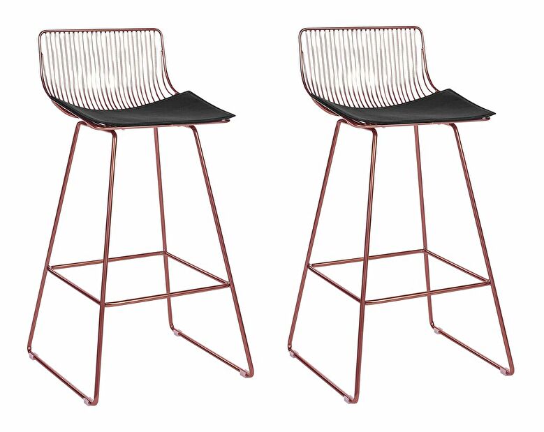 Set 2 buc scaun tip bar Fidelia (rozauriu)