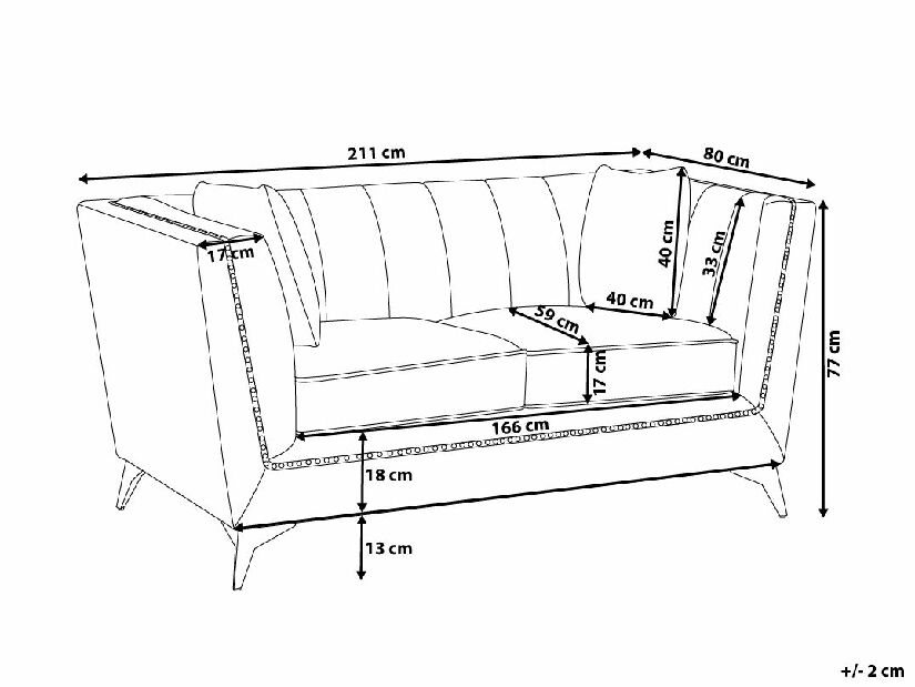 Canapea 3 locuri Gama (gri) 