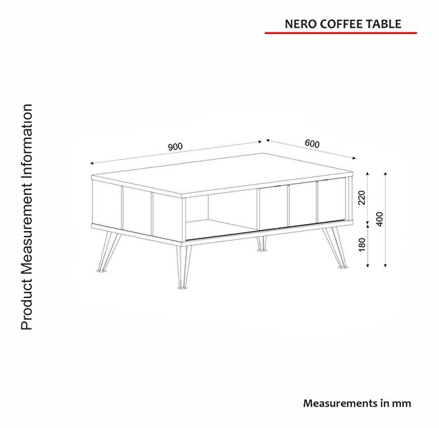 Măsuță de cafea Neo (Maro închis)