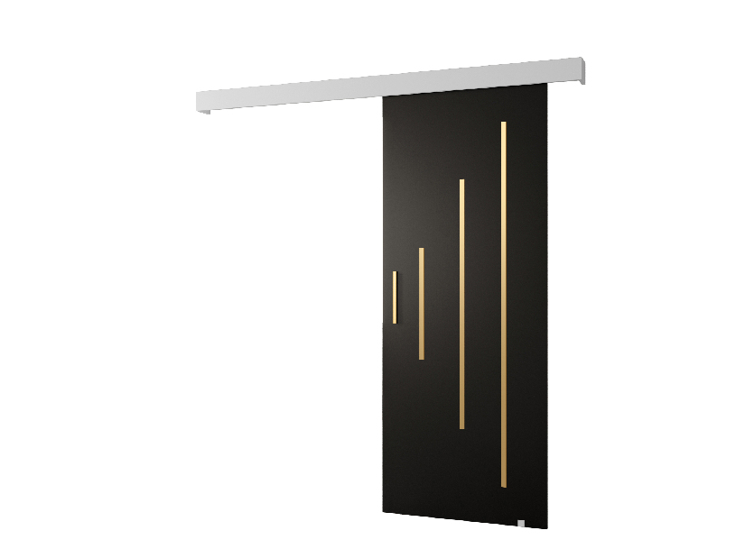 Uși culisante 90 cm Sharlene Y (negru mat + alb mat + auriu)
