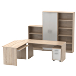 Set mobilier pentru birou Hansa 2 NEW (stejar sonoma + alb)