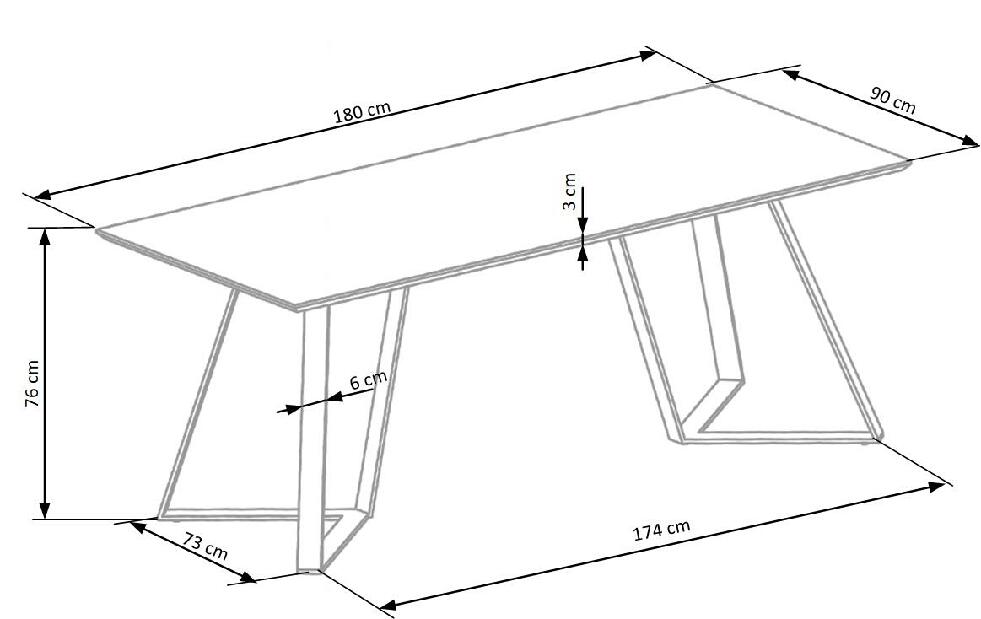 Masă de sufragerie Alvin (pentru 8 persoane)