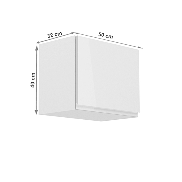 Dulap superior de bucătărie G50K Aurellia (alb + alb lucios) *resigilate