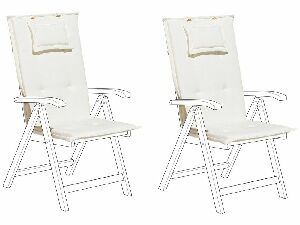 Set 2 buc. perne pentru scaune de grădină TRATORIA (alb)