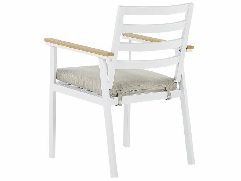 Set 4 buc scaune de grădină Cork (alb)