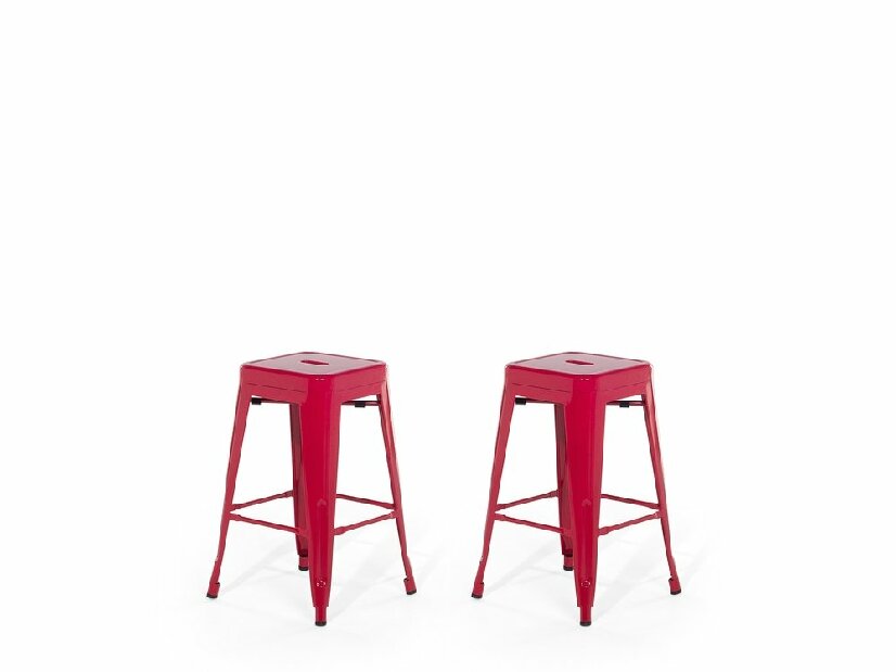 Set scaune tip bar 2buc. Cabriot (roșu)