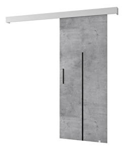 Uși culisante 90 cm Sharlene X (beton + alb mat + negru)