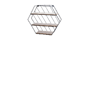 Raft hexagonal Ranelia (Negru + Maro deschis)