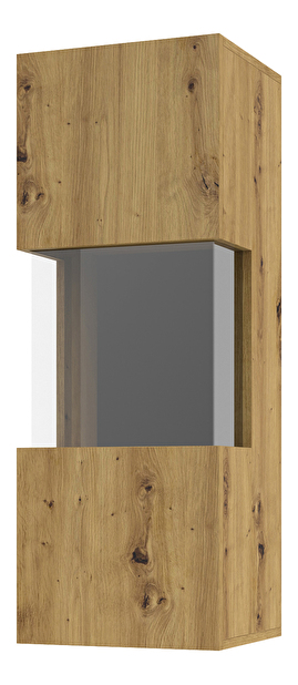 Vitrină de perete Avernic Typ 07 (negru + Stejar artisan)
