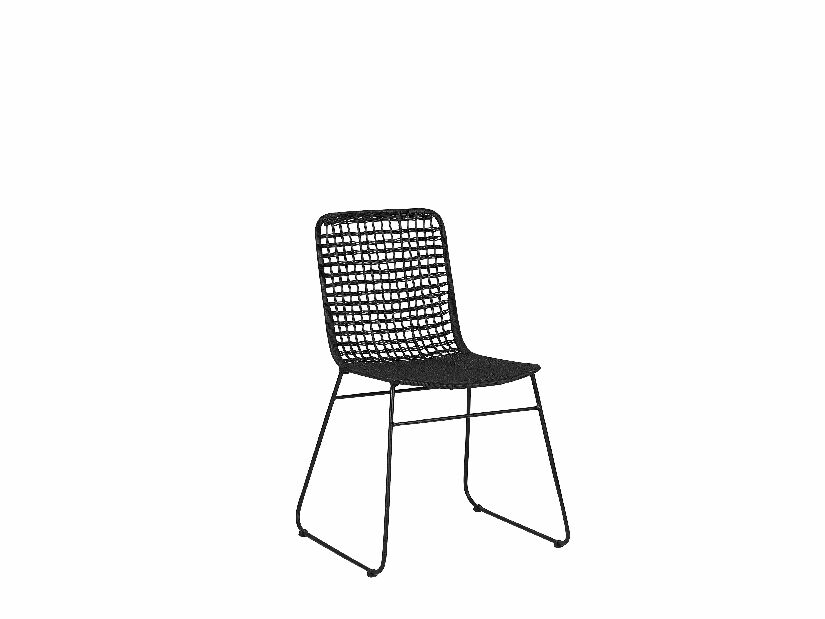 Set 2 buc. scaune pentru sufragerie Burito (negru)
