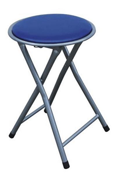 Taburete pliabil /scaun pliabil Ivola (piele ecologică albastră + gri)