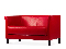 Canapea două locuri Elidin (roșu)