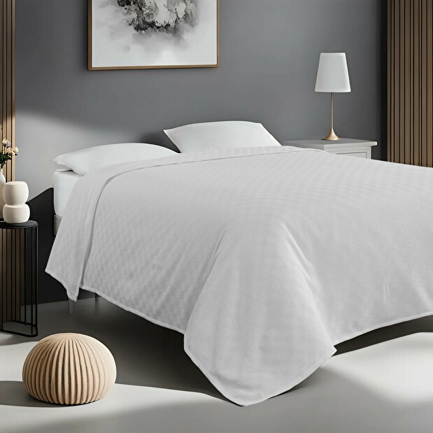 Cuvertură pentru pat 160 x 230 cm Plaines (alb)