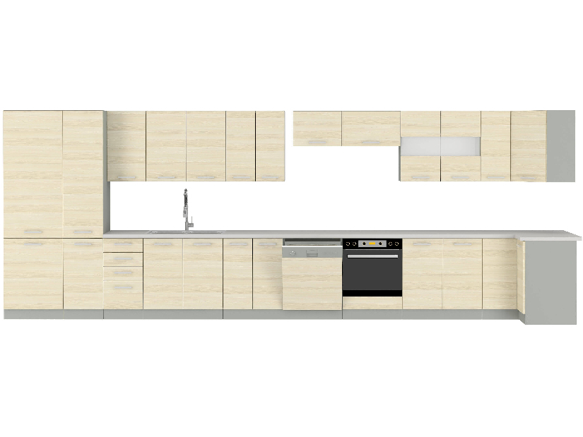 Dulap inferior de bucătărie, de colț Edison 89 x 89 DN 1F BB (alb)