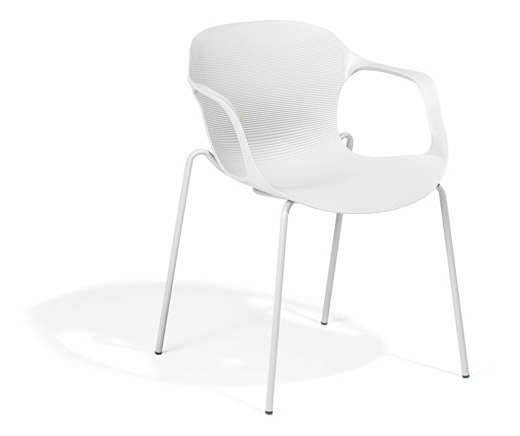 Set 2 buc. scaune pentru sufragerie Elbasan (alb)