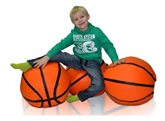Fotoliu puf Basketbal L (portocaliu + negru)
