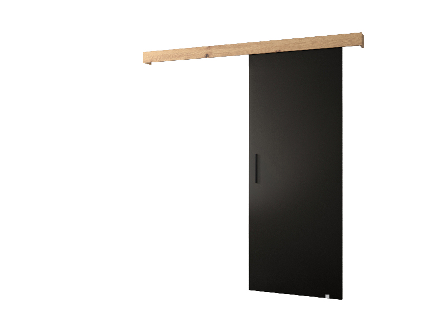 Uși culisante 90 cm Sharlene I (negru mat + stejar artisan + negru)