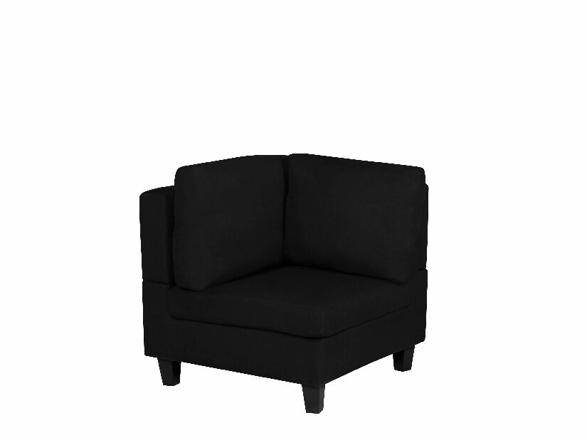 Canapea modulară FELLE (poliester) (negru) (pentru 3 persoane)