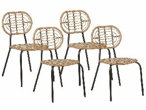 Set 4 buc scaune de grădină Praza (natural)