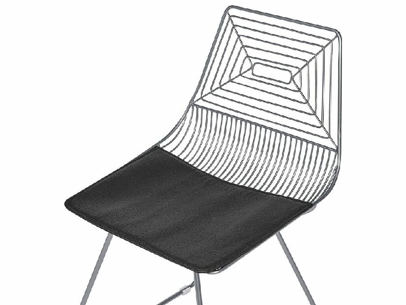 Set 2 buc scaun tip bar Bricio (argintiu)