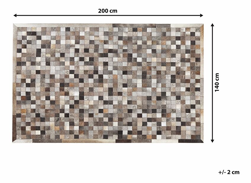 Covor 140x200 cm ALUMUR (patchwork maro)