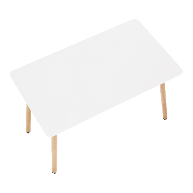 Masă de sufragerie Dirrax 4 (alb + fag) (pentru 4 persoane)