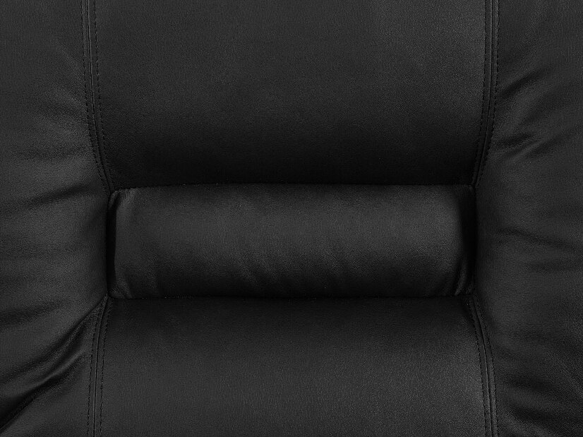 Canapea 2 locuri Barnet (piele sintetică) (negru) 
