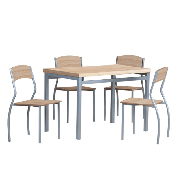 Set masă scaune pentru sufragerie Amalia 1+4 sonoma (pentru 4 persoane)