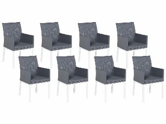Set 8 buc scaune de grădină Baldur (gri)