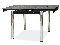 Masă de sufragerie extensibilă 80-131 cm Gerardo (negru + cromat) (pentru 4 până la 6 persoane)