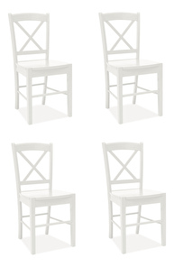 Set 4 buc scaune de sufragerie Dabih (alb) *resigilat