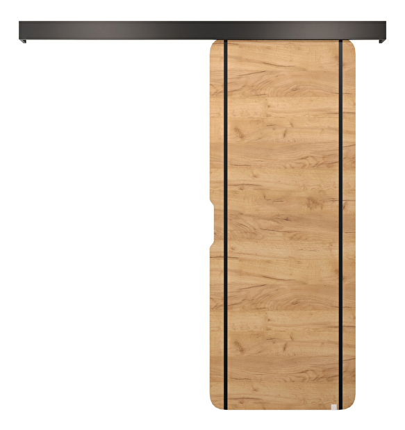 Uși culisante Oneil IX (Stejar craft auriu + negru mat)