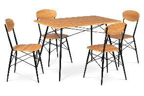 Set masă scaune pentru sufragerie Churton-2020 OAK (pentru 4 persoane)