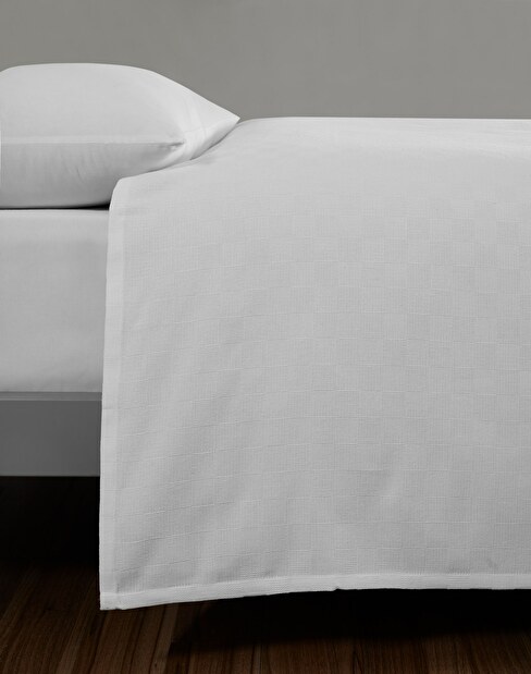 Cuvertură pentru pat 200 x 230 cm Plaines (alb)