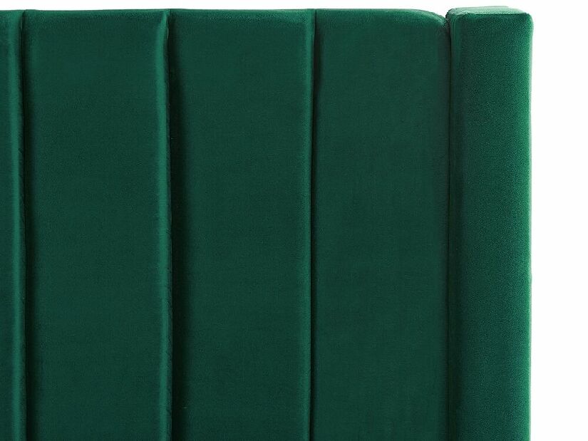 Pat matrimonial 140 cm Noya (verde) (cu somieră) (cu sp. depozitare)