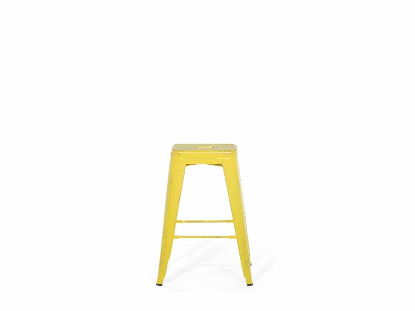 Set scaune tip bar 2buc., 60 cm Cabriot (galben auriu)