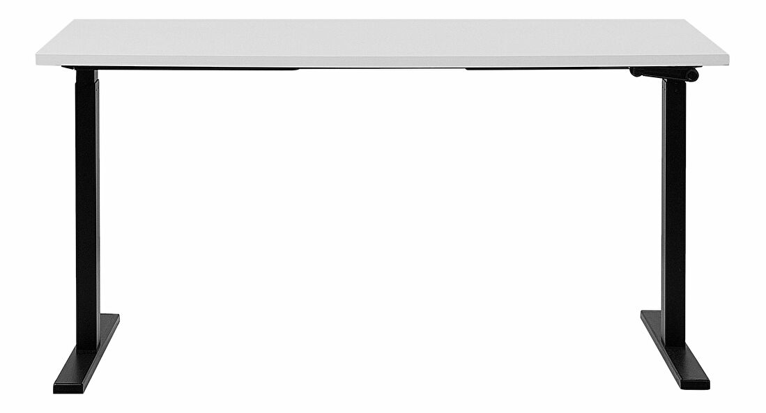 Masă pentru scris UPPER II (180 x 80 cm) (MDF) (reglabil manual) (alb)