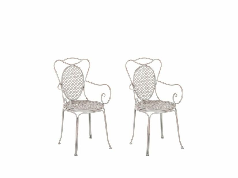 Set 2 buc. scaune de grădină CINQUE (metal) (gri)