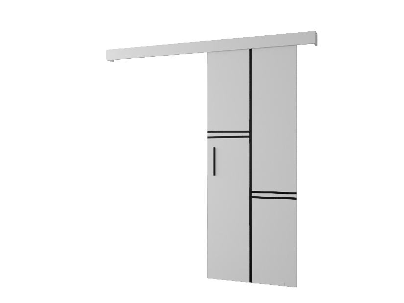 Uși culisante 90 cm Sharlene VIII (alb mat + alb mat + negru)