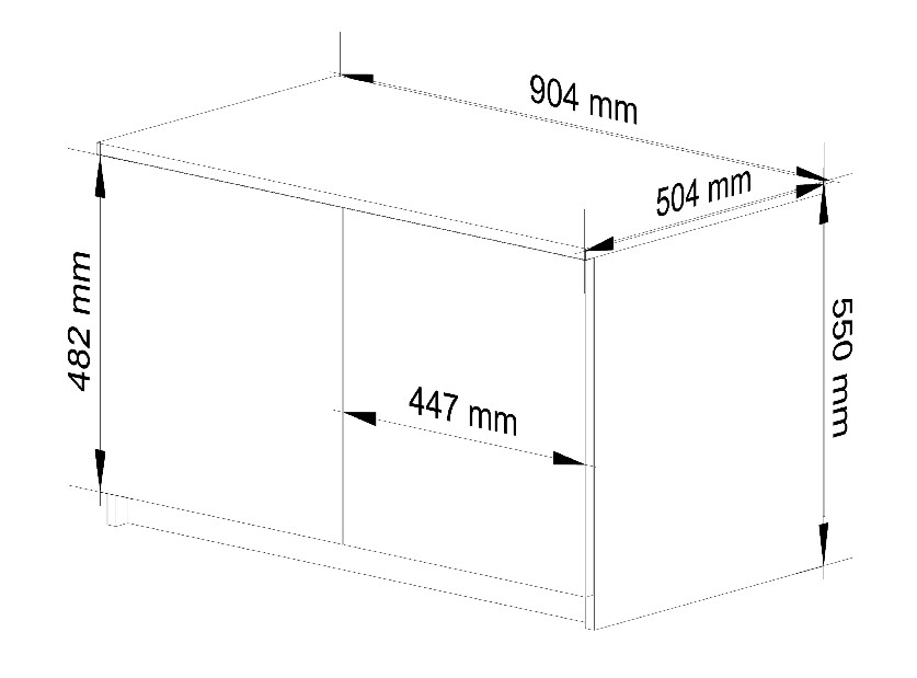 Suprastructură pentru dulap Sashka (Alb + grafit gri)
