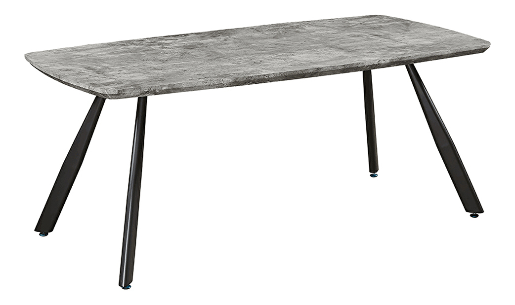 Masă de sufragerie Pasco (pentru 8 persoane) (beton + negru)